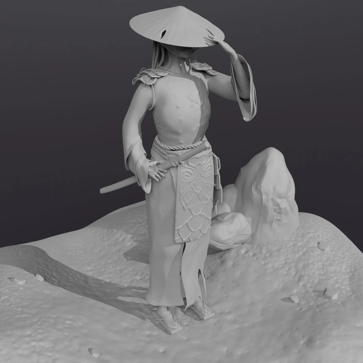 The Last Samurai 3D Model .c4d .max .obj .3ds .fbx .stl .blend