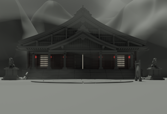 Monastery Model 3D .c4d .max .obj .3ds .fbx .stl .blend