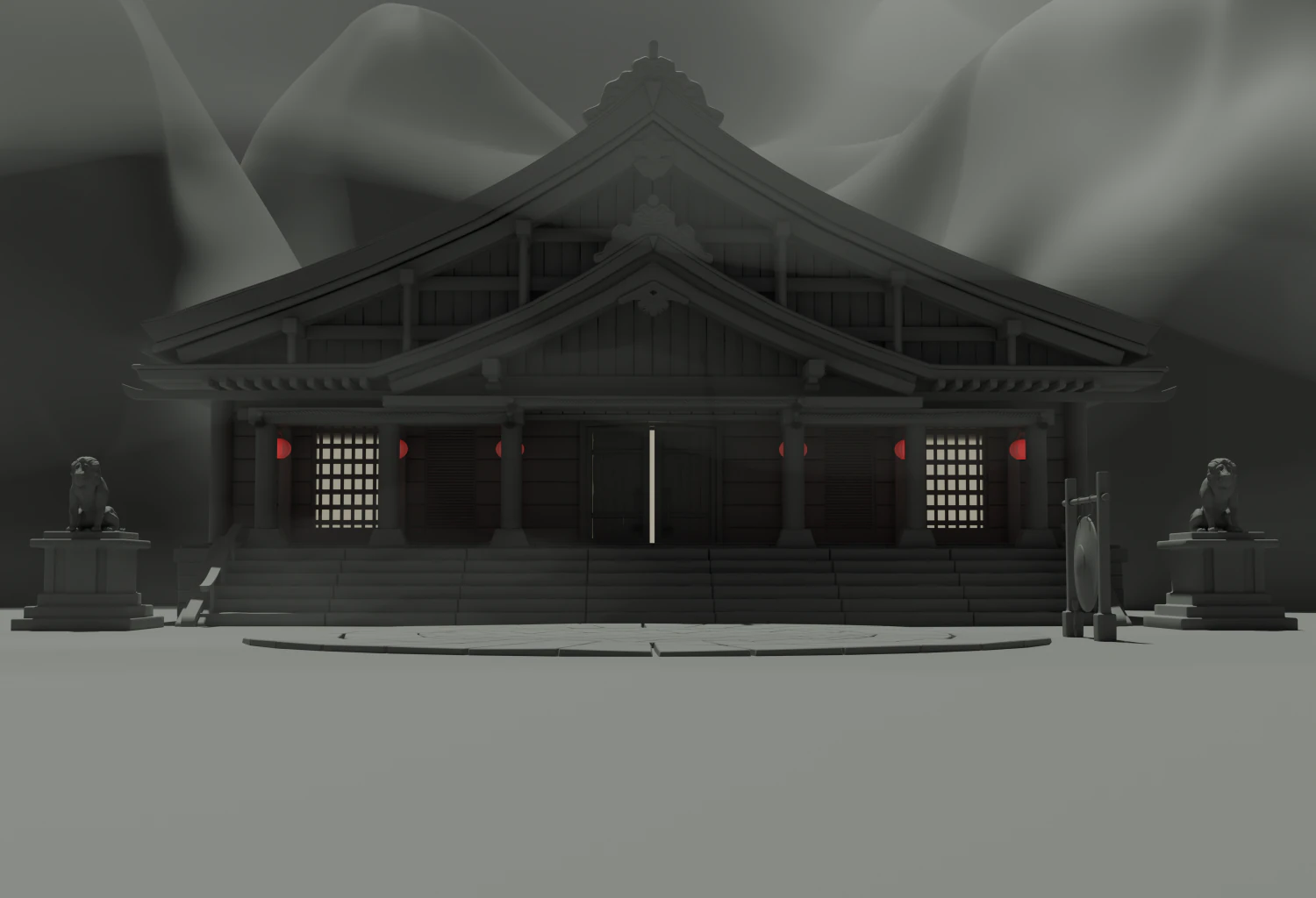 Monastery 3D Model .c4d .max .obj .3ds .fbx .stl .blend 