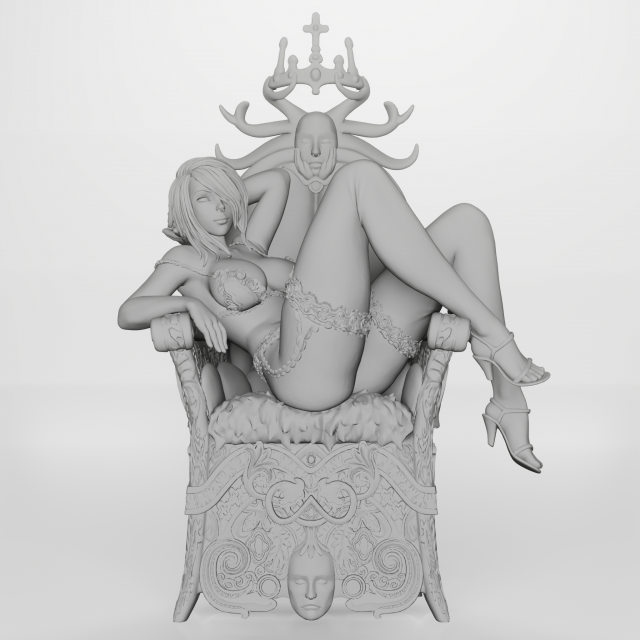 Mistress on the throne 3d printable Modèles 3D en vedette .c4d .max .obj .3ds .fbx .stl .blend 
