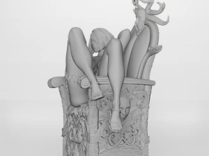 Mistress on the throne 3d printable 3D Print Model