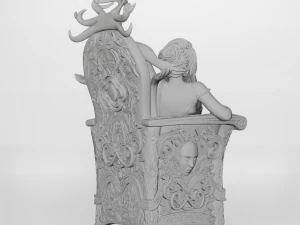 Mistress on the throne 3d printable 3D Print Model