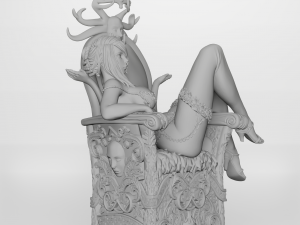 Mistress on the throne 3d printable Modèles 3D en vedette