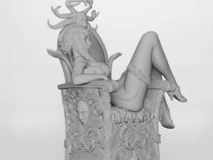 Mistress on the throne 3d printable 3D Print Model