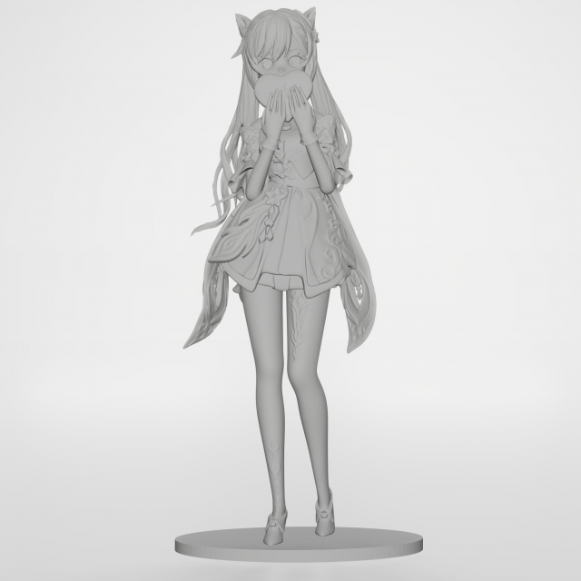 Keqing - genshin impact fanart Modèles 3D en vedette .c4d .max .obj .3ds .fbx .stl .blend 