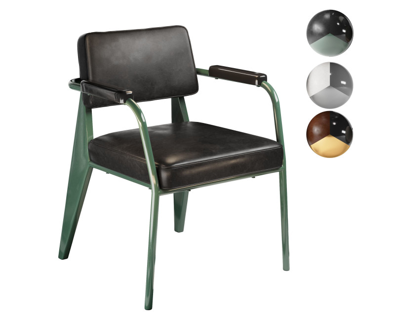 Leather chair Model 3D .c4d .max .obj .3ds .fbx .stl .blend