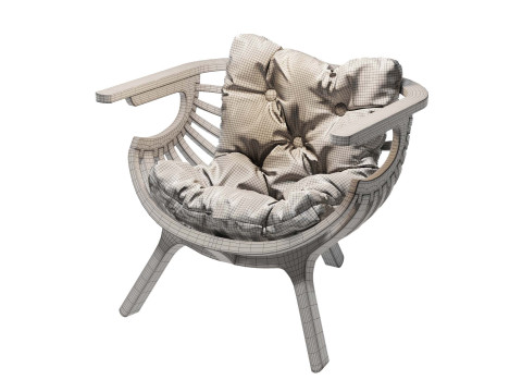 Chair seashell Modello 3D