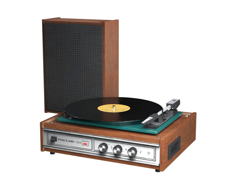 Vinyl Record Player Russia - 323 3D Model .c4d .max .obj .3ds .fbx .stl .blend 