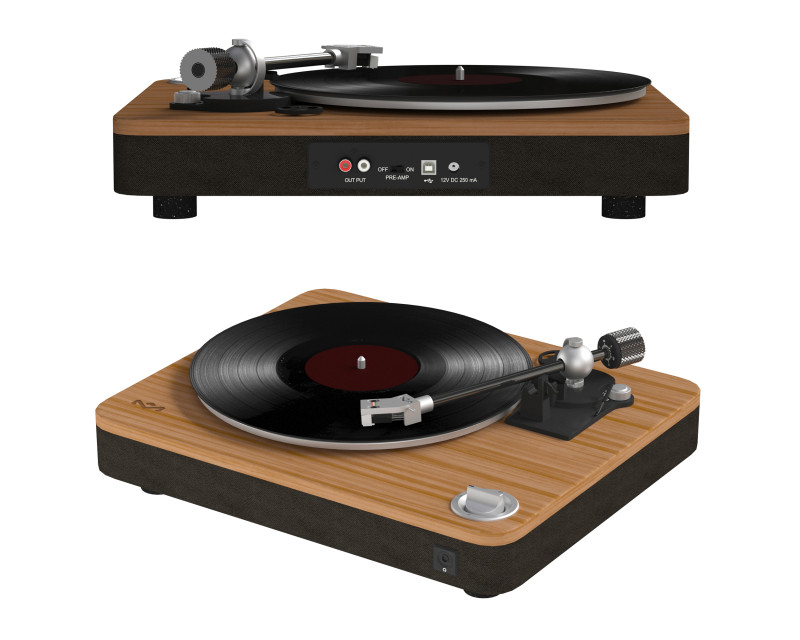 Vinyl Record Player Marley Stir it Up 3D Model .c4d .max .obj .3ds .fbx .stl .blend