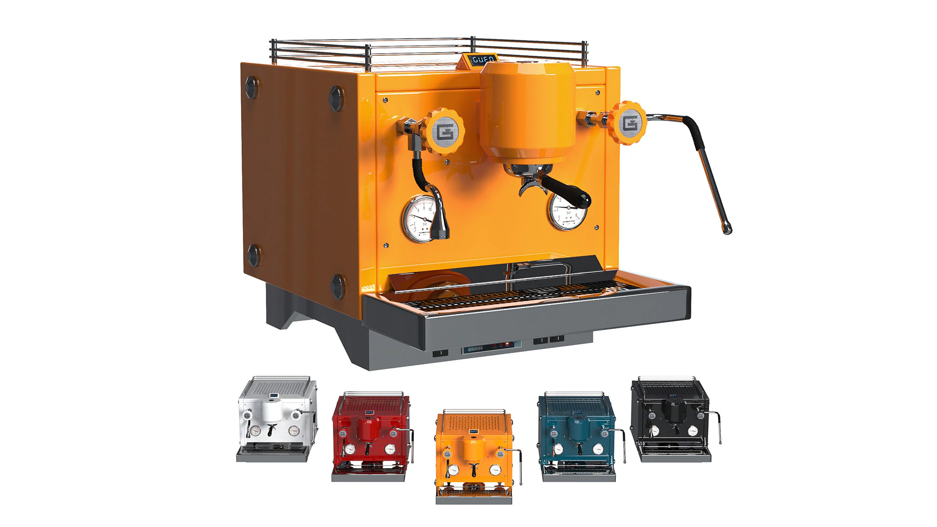 咖啡机 Gufo 迷你 3D 模型 .c4d .max .obj .3ds .fbx .stl .blend 