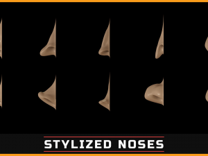 100 ZBrush VDM Stylized nose brushes Modello 3D
