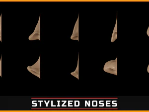 100 ZBrush VDM Stylized nose brushes 3D Model