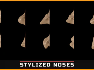 100 ZBrush VDM Stylized nose brushes 3D Model