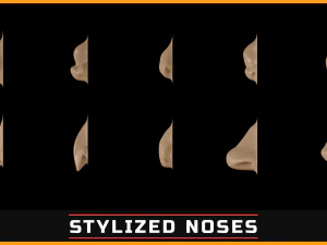 100 ZBrush VDM Stylized nose brushes 3D Model