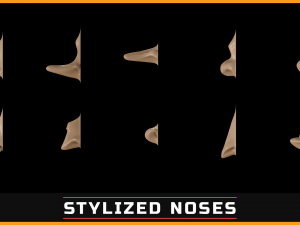 100 ZBrush VDM Stylized nose brushes Modello 3D