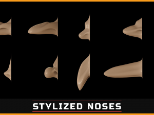 100 ZBrush VDM Stylized nose brushes Modello 3D