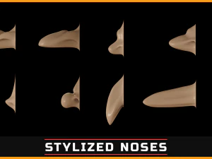 100 ZBrush VDM Stylized nose brushes 3D Model