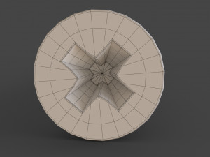 Phillips Flat Head Wood Screw 3D Model