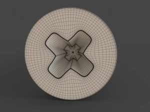 Phillips Flat Head Wood Screw 3D Model
