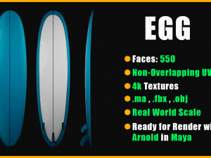 10 Surfboard s UPDATE 3Dモデル