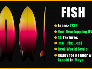 10 Surfboard s UPDATE 3Dモデル