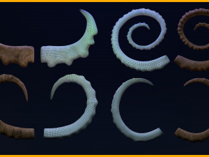 50 Creature Horns IMM 10 Horn Sockets VDM 3D 모델