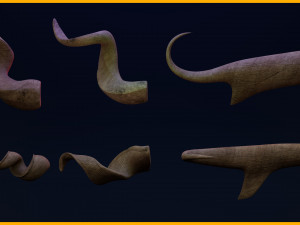 50 Creature Horns IMM 10 Horn Sockets VDM 3D 모델