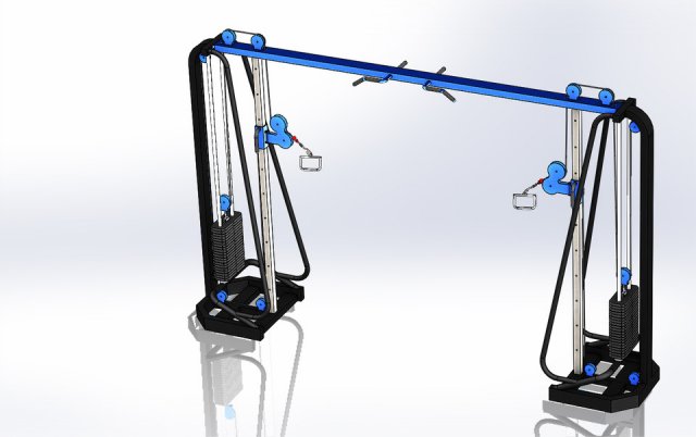 Crossover cable machine 3D in 3DExport