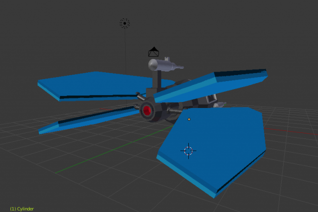 Spaceship 3D Model .c4d .max .obj .3ds .fbx .stl .blend 