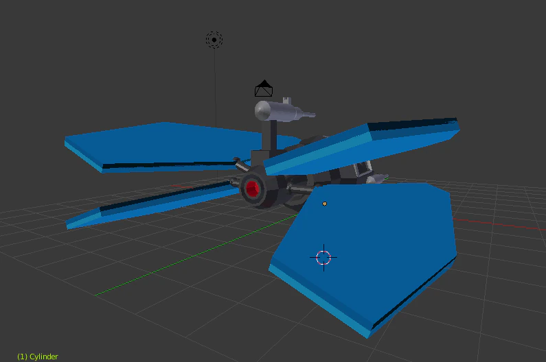 Spaceship 3D Model .c4d .max .obj .3ds .fbx .stl .blend 