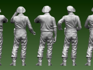 German tank crew 3D-printmodel