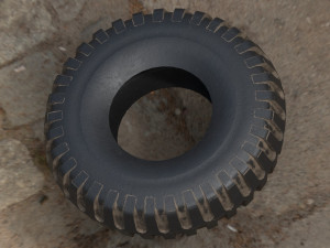 Military-DUKW-NDT-1100-18 Tires 3D Model