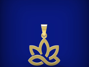 Lotus flower pendant 3D 模型