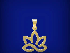 Lotus flower pendant 3D Model