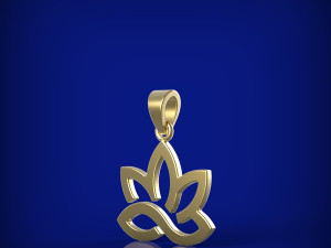 Lotus flower pendant 3D Model
