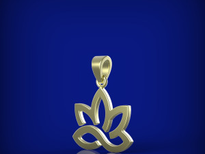 Lotus flower pendant 3D Model