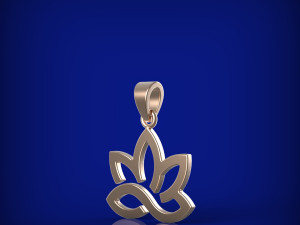 Lotus flower pendant 3D Model