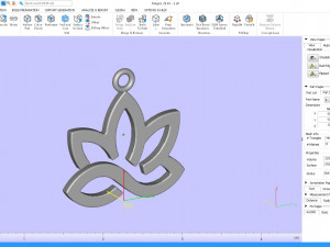 Lotus flower pendant 3D Model