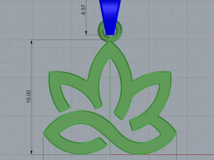 Lotus flower pendant 3D Model