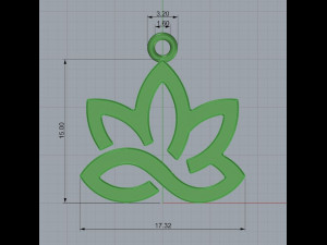 Lotus flower pendant 3D Model