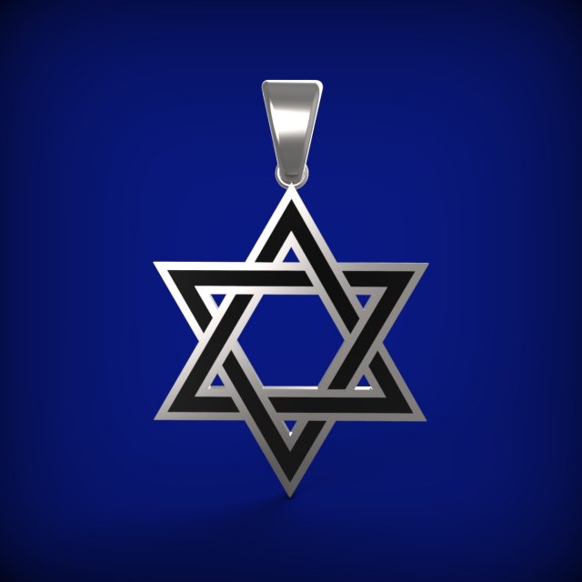 Star of David Modello 3D .c4d .max .obj .3ds .fbx .stl .blend 