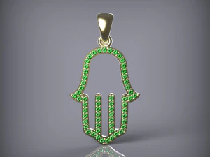 Ciondolo Hamsa Modello 3D
