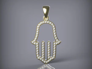 Pendant Hamsa 3D Model