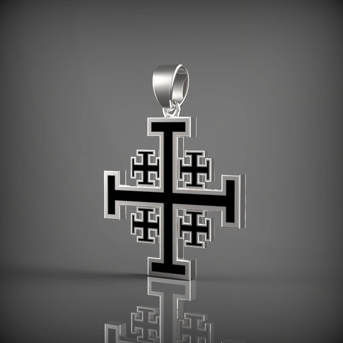 Jerusalem Cross 3D Model .c4d .max .obj .3ds .fbx .stl .blend 
