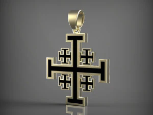 Jerusalem Cross 3D Model