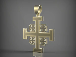 Jerusalem Cross 3D Model