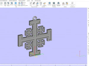 Jerusalem Cross 3D Model