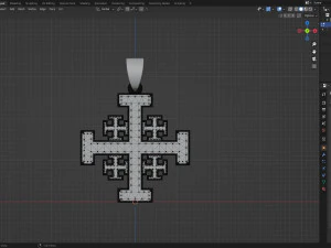 Jerusalem Cross 3D Model