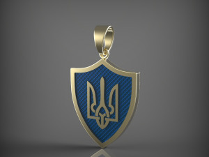 Pendant coat of arms of Ukraine 3D Модель