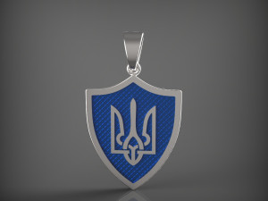 Pendant coat of arms of Ukraine 3D Модель
